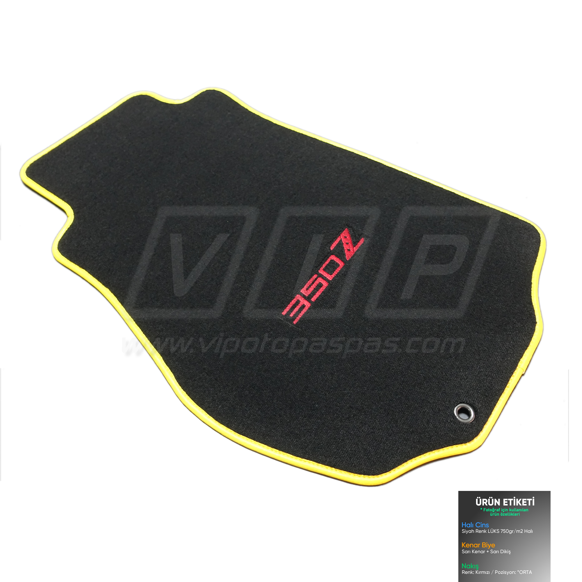 Nissan 350Z RHD Halı Paspas Takımı 2003 ve Sonrası *2 Parça #350Z Middle